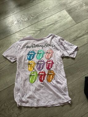 wonder nation Lilac Rolling Stones Multi-Color Tongue Graphic Tee